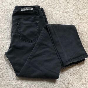 Puzzle Skinny Black Jeans Low-waist Sz 5/6